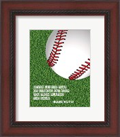 Framed Baseball Quote