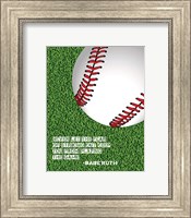 Framed Baseball Quote