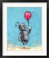 Framed Robot With Red Balloon