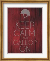 Framed Keep Calm and Gallop On - Red