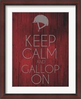 Framed Keep Calm and Gallop On - Red