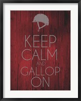 Framed Keep Calm and Gallop On - Red