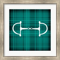 Framed Horse Bit - Green Checkered