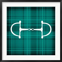 Framed Horse Bit - Green Checkered