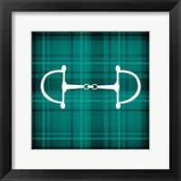 Framed Horse Bit - Green Checkered