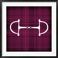 Framed Horse Bit - Red Checkered