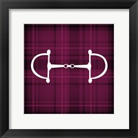 Framed Horse Bit - Red Checkered