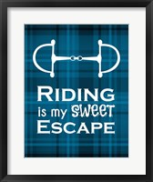 Framed Riding is My Sweet Escape - Blue