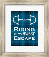 Framed Riding is My Sweet Escape - Blue