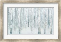 Framed Birches in Winter Blue Gray