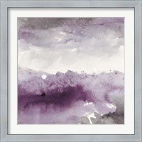Framed Midnight at the Lake II Amethyst and Grey