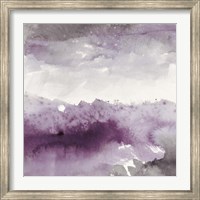 Framed Midnight at the Lake II Amethyst and Grey