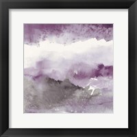 Framed Midnight at the Lake III Amethyst and Grey