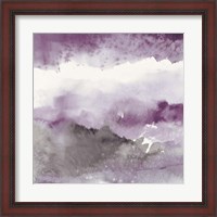 Framed Midnight at the Lake III Amethyst and Grey