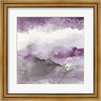 Framed Midnight at the Lake III Amethyst and Grey