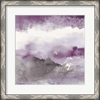 Framed Midnight at the Lake III Amethyst and Grey