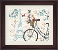 Framed 'Paris Tour II' border=