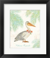Framed 'Flamingo Tropicale I' border=