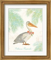 Framed 'Flamingo Tropicale I' border=