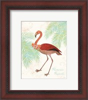 Framed 'Flamingo Tropicale II' border=
