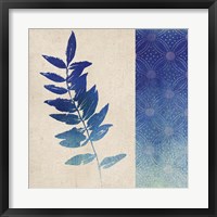 Framed Indigo Leaves IV