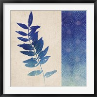 Framed Indigo Leaves IV