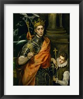 Framed Saint Louis, King of France, and a Pageboy