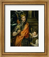 Framed Saint Louis, King of France, and a Pageboy