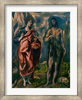 Framed Saints John the Baptist (left) and John the Evanglist (right)