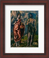 Framed Saints John the Baptist (left) and John the Evanglist (right)
