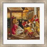 Framed Adoration of the Shepherds (manger scene)
