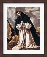 Framed St Dominic in Prayer