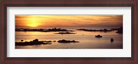 Framed Sunset over Lillia, Brittany, France
