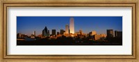 Framed Dallas, Texas at Dusk
