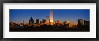 Framed Dallas, Texas at Dusk