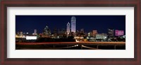 Framed Dallas at Night