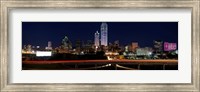 Framed Dallas at Night