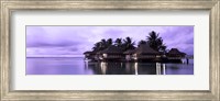 Framed Resort at Dusk, Tahiti, French Polynesia