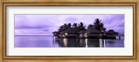 Framed Resort at Dusk, Tahiti, French Polynesia