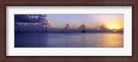 Framed Boats in the Pacific ocean, Tahiti, French Polynesia