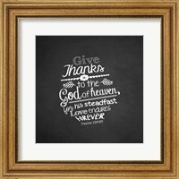 Framed Psalm 136:26, Give Thanks (Chalkboard)