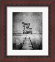 Framed Psalm 136:26, Give Thanks (B&W Photo)