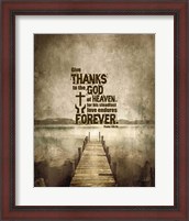 Framed Psalm 136:26, Give Thanks (Sepia)