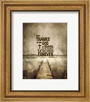 Framed Psalm 136:26, Give Thanks (Sepia)