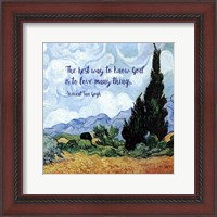 Framed Know God - Van Gogh Quote 1