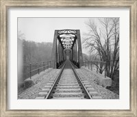 Framed VIEW NORTHEAST OF WEST END OF BRIDGE. - Joshua Falls Bridge, Spanning James River at CSX Railroad