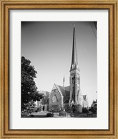 Framed GENERAL VIEW, ELEVENTH ST. FRONT ON LEFT, COURT ST. SIDE ON RIGHT - First Baptist Church, Court and Eleventh Streets, Lynchburg