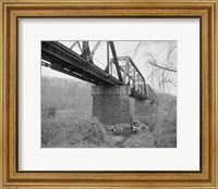 Framed GENERAL VIEW NORTH, SOUTHEAST SIDE FROM SOUTHEAST BANK. - Joshua Falls Bridge, Spanning James River at CSX Railroad, Lynchburg