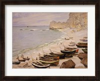 Framed Boats on the Beach at Etretat, 1883
