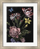 Framed Dark Floral IV